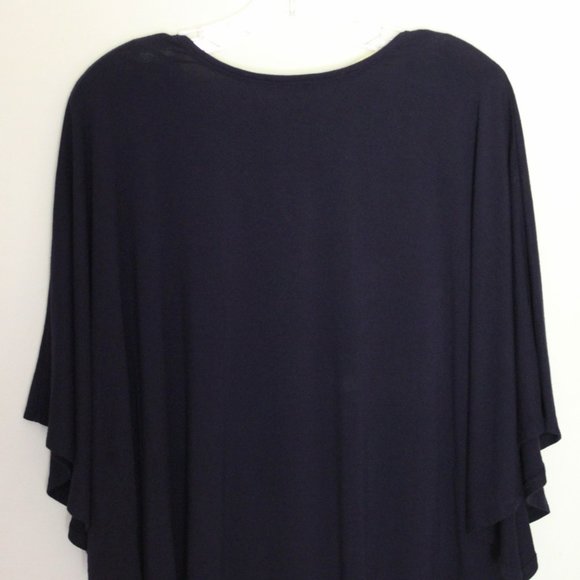 NWOT Plus Democracy Navy Embroidered Top Size 1X - Picture 6 of 9